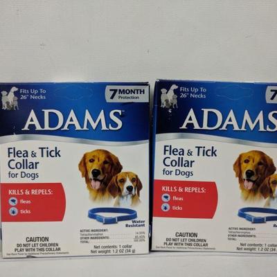 Adams Flea/Tick Collar for Dogs, Set of 2 - New