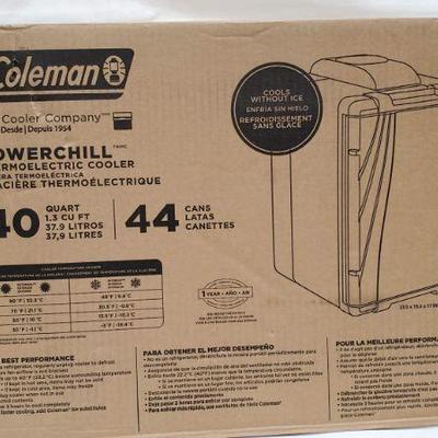 Coleman 40-Quart Powerchill Thermoelectric Cooler w/ Power Cord, Open Box - New