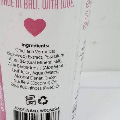 Bali Secrets Natural Deodorant, Organic & Vegan 2.4 oz. Scent: Delicate Rose