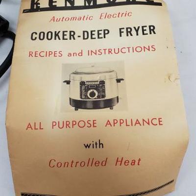 Vintage Kenmore Deep Fryer, Little Use, Model 309-69320