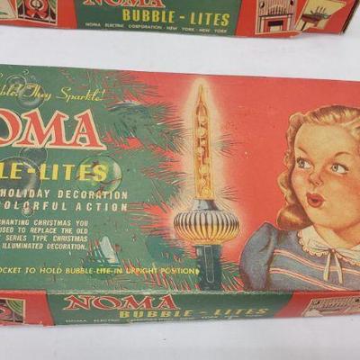 2 Sets of Vintage Bubble Lights, Noma Bubble Lites, Original Boxes