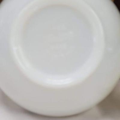 Set of 2 Vintage Fire King Ovenware White Milk Glass 5" Chili Cereal Soup Bowls