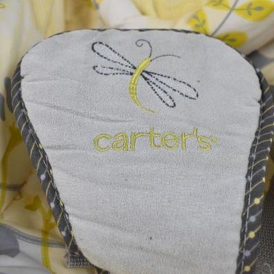 Carter's Baby Bouncer, Gray with Floral & Dragonfly Design