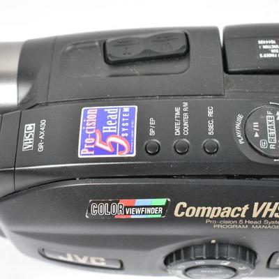 JVC Compact VHS-C GR-AX430 Video Recorder - UNTESTED (no battery charger)