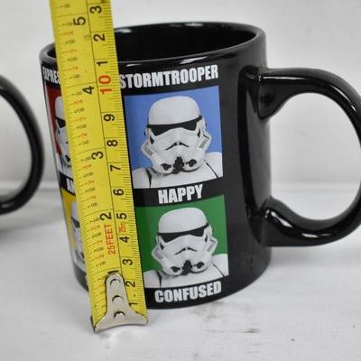 2 Large Coffee Mugs: Marvel Deadpool & Star Wars Stormtroopers. 20 oz each