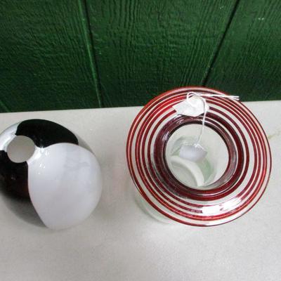 Lot 35 - Striped Glassware - Vases