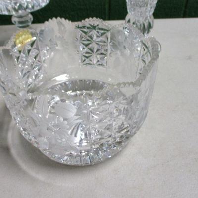 Lot 39 - Crystal Glassware - Bowls & Vase - Lausitzer & Evita