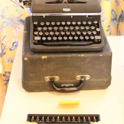 Lot 2 Royal Typewriter w/ Case & Abacus