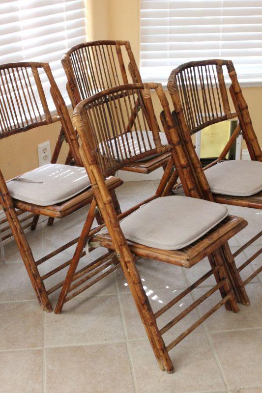 Lot 19 Set 4 Bamboo Chairs