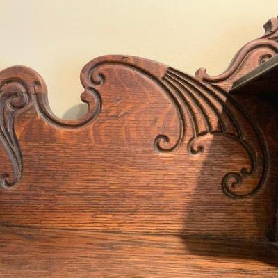 Antique Victorian Oak Furniture Secretary Desk Bookcase Cabinet c.1900 