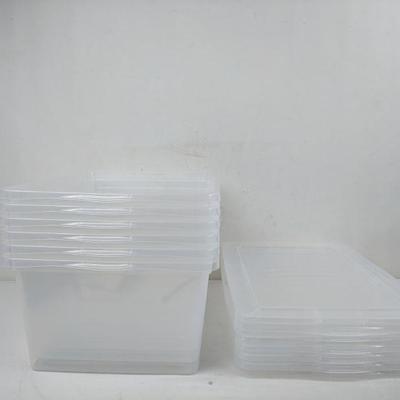 Mainstays 17 Qt Clear Containers with Lids, Set of 6 - New