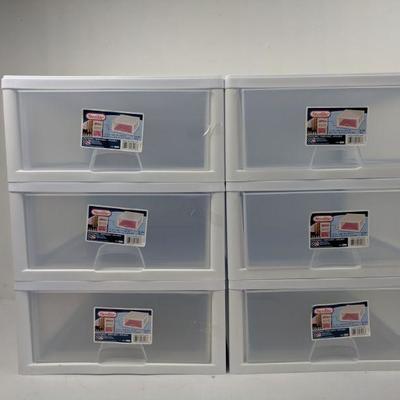 Sterilite 6 Drawers Stackable Storage - New