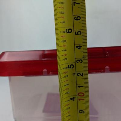 IRIS Ribbon Storage Box, 3 Pack, Red - New