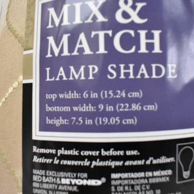 2 Tan Small Lamp Shades - New