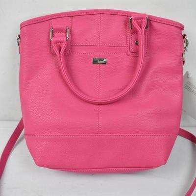 Candy Pink Paris Montreal Pebble Leather Jewell Purse by Thirty-One - New