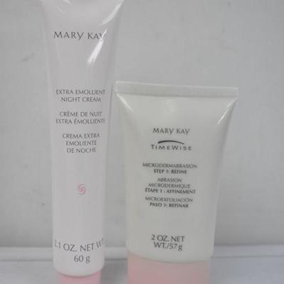 2 Mary Kay Skincare Items: Night Cream 2.1 oz & Microdermabrasion 2oz - New