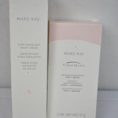 2 Mary Kay Skincare Items: Night Cream 2.1 oz & Microdermabrasion 2oz - New