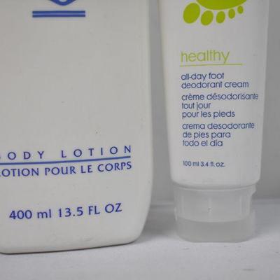 2 Avon Lotions: Moisture Therapy 13.5 oz & Foot Works Cream, 3.4 oz - New