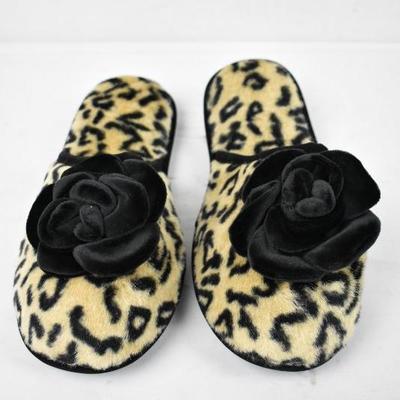 2 Avon Slippers. Leopard size Large, Cream Size Medium - New
