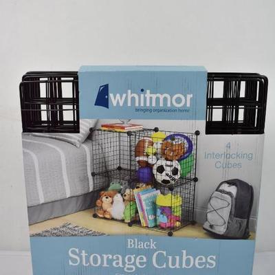 Whitmor Black Storage Cubes - New