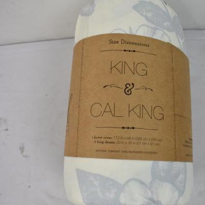 Nobel Linens Patterned Duvet Cover King/Cal King 3 Pcs - New