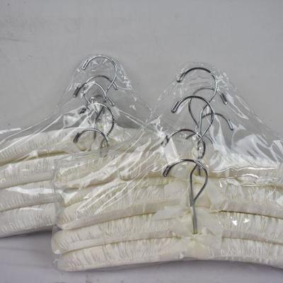 Whitmor Satin Padded Hangers, Bone, Qty 16 - New