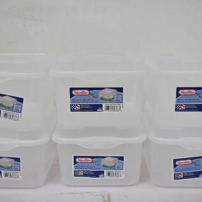 Sterilite 12 Flip Top Clear Containers For CDs - New