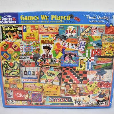White Mountain Games We Played 1000 Pcs Puzzle - New