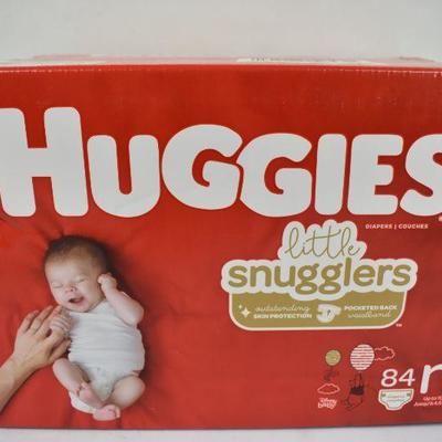 Huggies Little Snugglers Diapers, Newborn 84 Count - New