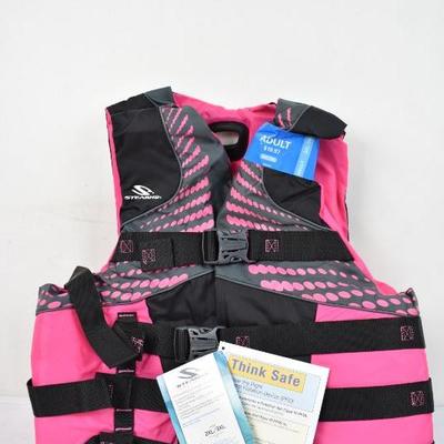 Stearns Adult Pink Life Jacket 2XL/3 XL - New