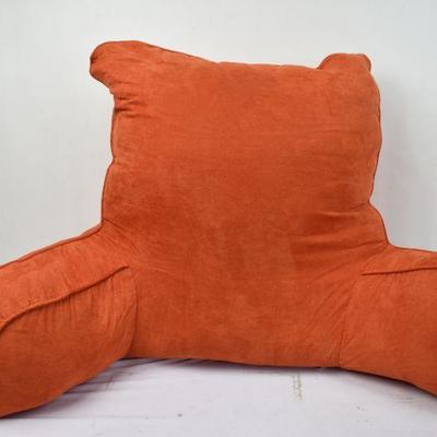 Orange Suede Backrest Pillow, 20x36