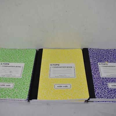 Tops Composition Book Wide Ruled Set of 9 - New