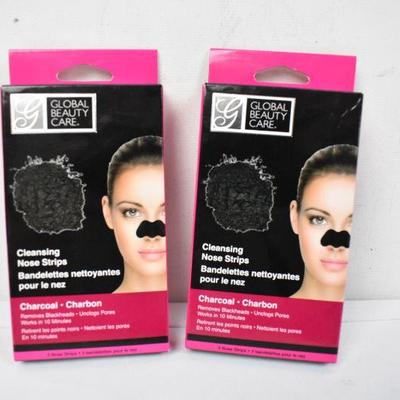 Global Beauty Care Cleansing Nose Strips 2 packages of 3 strips each - New