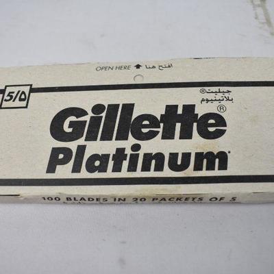 Gillette Platinum 100 Blades in 20 Packets of 5