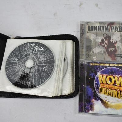 CD Case W/ CDs & Now Christmas, Linkin Park