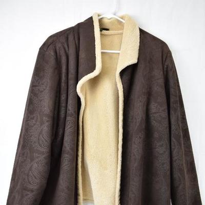 Ladies Brown/Faux Fur Jacket XL by Mirasol