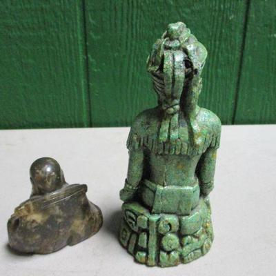 Lot 83 - Decorative Items - Budda & Inca?