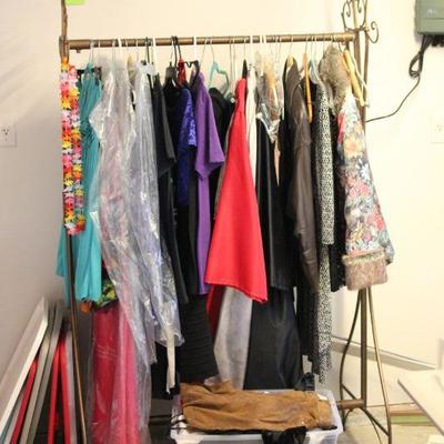 Lot 70 Prom Dresses & Clothing Rack