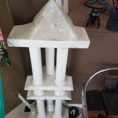 Pure Marble Pedestal With 30lb Crystal Pyramid $390