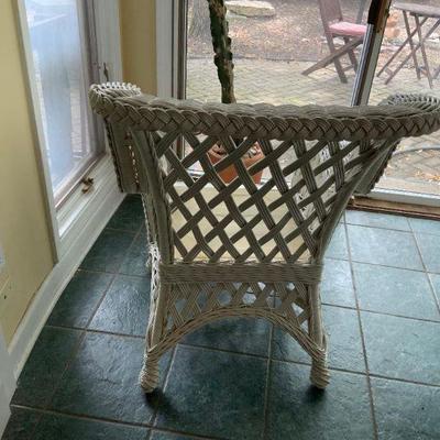 Natural Wicker Table Dining Set with 4 Chairs