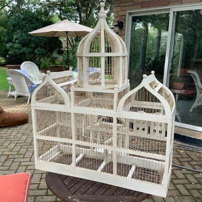 Beautiful Vintage Wooden large & small Bird Cages from North Carolina 