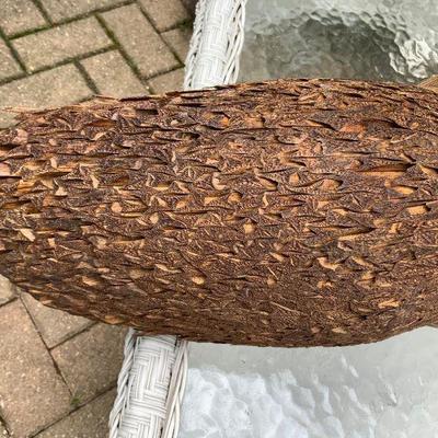 Vintage Hand Made Wood & Bristle Duck Decoration 