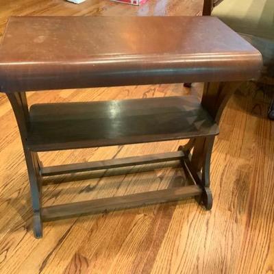 Vintage Mission Style Teak or Mohagany Wood End Table 