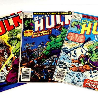 HULK #216 #219 #220 Bronze Age Comic Books Lot Marvel Comics 1977/78