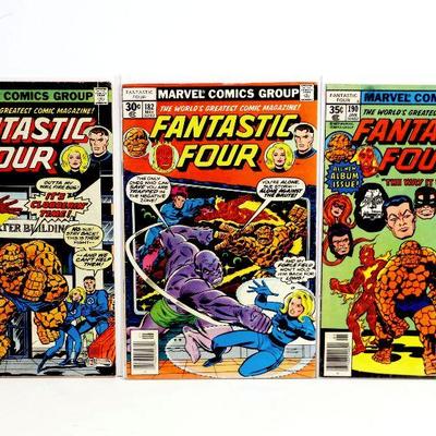 FANTASTIC FOUR #181 #182 #190 Bronze Age Comic Books Lot Marvel Comics 1977/78