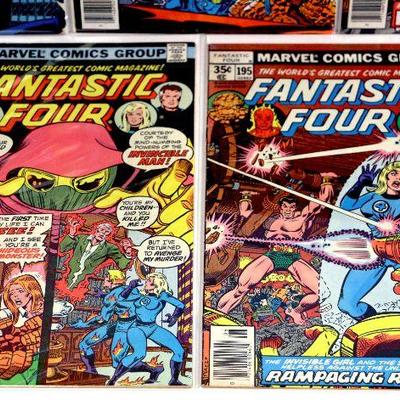FANTASTIC FOUR #195 196 198 199 278 Bronze Age Comic Books Lot Marvel Comics 1978/85