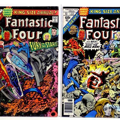 FANTASTIC FOUR Annual #12 #13 Bronze Age Comic Books Lot Marvel Comics 1977/78