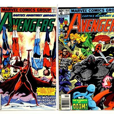 AVENGERS #187 #188 Bronze Age Comic Books Set Marvel Comics 1979