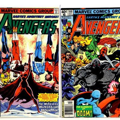 AVENGERS #187 #188 Bronze Age Comic Books Set Marvel Comics 1979