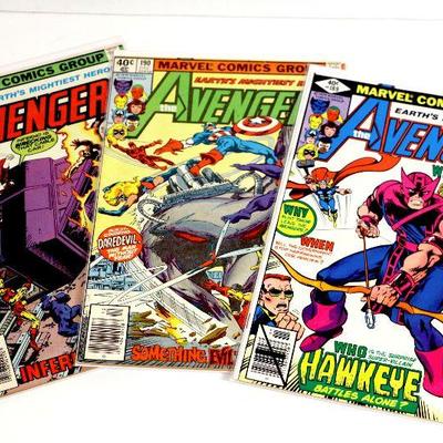 AVENGERS #189 #190 #193 Bronze Age Comic Books Set Marvel Comics 1979/80